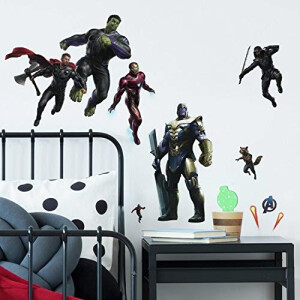 Sticker mural Avengers noir bleu et rouge 4.83x5.84 cm