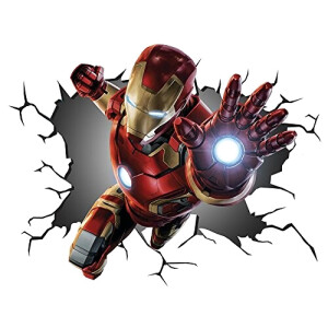 Sticker mural Iron man - Avengers - 1000x600 mm
