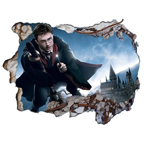 Sticker mural Poudlard - Harry Potter - 3D 1000x600 mm