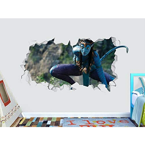 Sticker mural Avatar noirs 3D