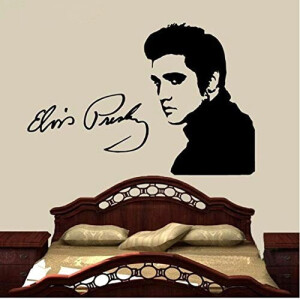 Sticker mural Elvis Presley or 72x58 cm