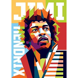 Sticker mural Jimi Hendrix as shown 70x100 cm