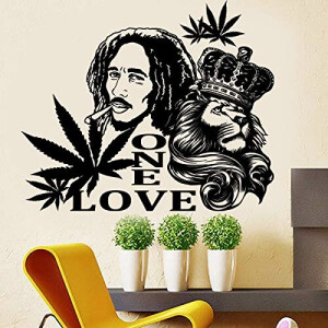 Sticker mural Bob Marley 80x67 cm