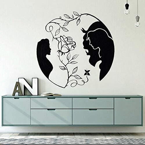 Sticker mural L’Armoire - La belle et la bête - rose 57x56 cm variant 1 