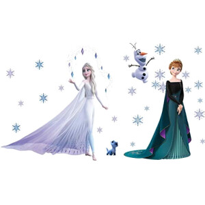 Sticker mural Elsa - La reine des neiges - couleurée 3D 43x60 cm