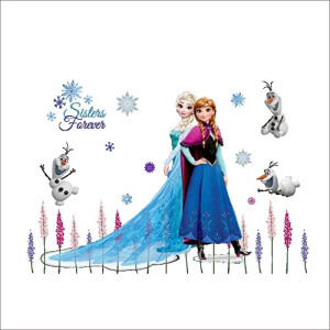 Sticker mural Elsa - La reine des neiges - couleurée 1 pièces 45x60 cm