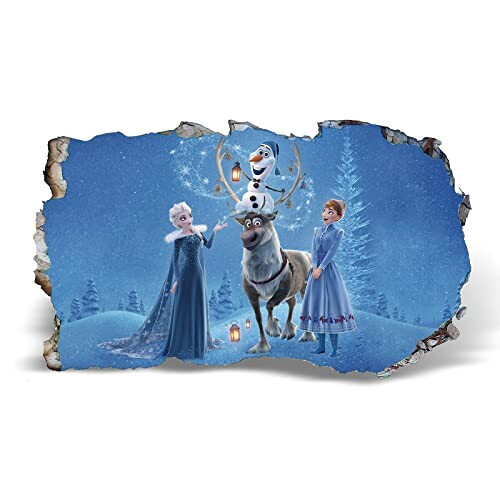 Sticker mural Anna, Elsa, Olaf - La reine des neiges - 1000x600 mm variant 0 