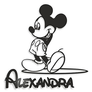 Sticker mural Mickey noir rouge blanc argent cuivre or