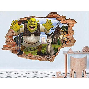 Sticker mural Shrek 3D
