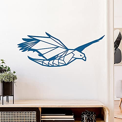 Sticker mural Aigle - bleu gentiane 120x48 cm