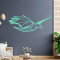 Sticker mural Aigle menthe 120x48 cm - miniature