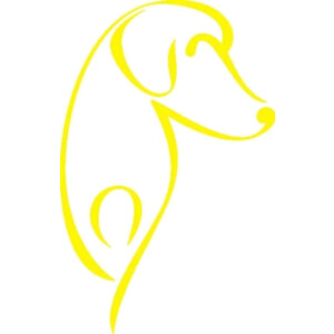 Sticker mural Chien jaune 51x1 cm