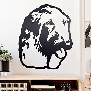 Sticker mural Chien - noir 120x100 cm