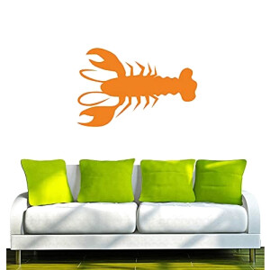 Sticker mural Crabe orange 80x52 cm