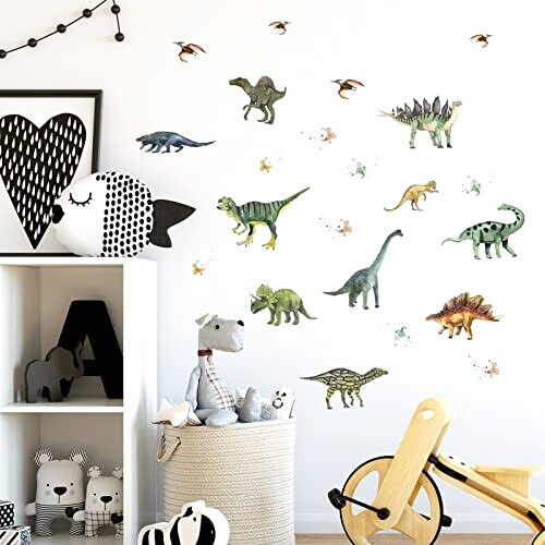 Sticker mural Dinosaure vert 90x70 cm variant 1 