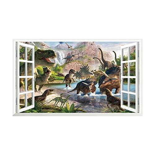 Sticker mural T-rex - Dinosaure - 3D 100x58 cm variant 0 