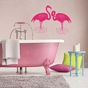 Sticker mural Flamant rose vous pouvez choisir la couleur de la palette de couleurs 56x79 cm