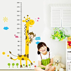 Sticker mural Girafe multicolore 50x70 cm