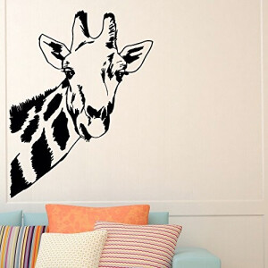 Sticker mural Girafe noire 57 cm