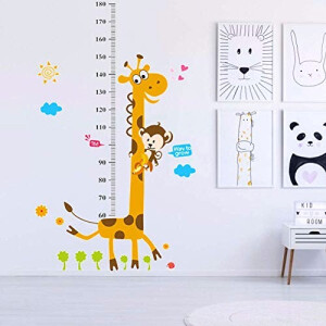 Sticker mural Girafe couleurée