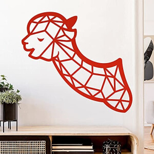 Sticker mural Lama rouge clair 120x109 cm