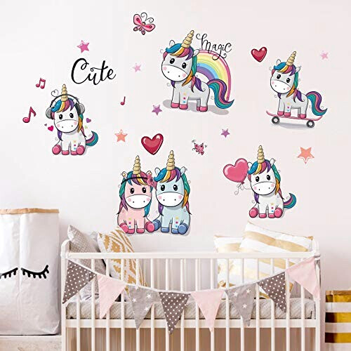 Sticker mural Licorne 40x60 cm variant 2 