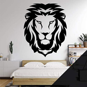 Sticker mural Lion noir 1150x1450 mm