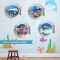 Sticker mural Poisson transparent 3D - miniature variant 2