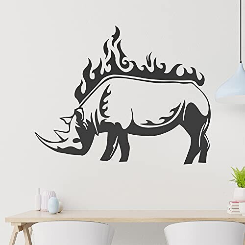 Sticker mural Rhinocéros _dunkelgrau 60x47 cm