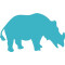 Sticker mural Rhinocéros 120x71 cm - miniature