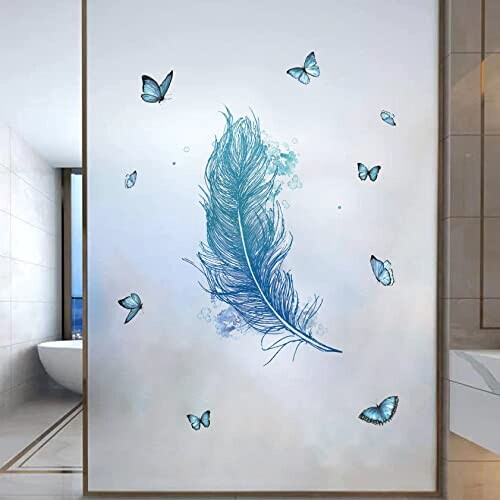 Sticker mural Papillon bleu variant 4 