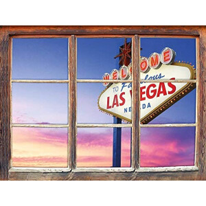 Sticker mural Las Vegas 3D 62x42 cm