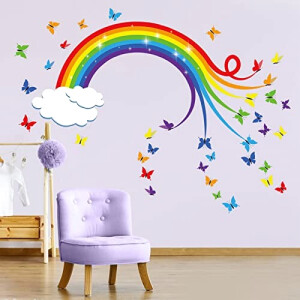 Sticker mural Arc en ciel multicolore 30x90 cm