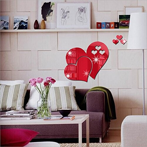 Sticker mural Coeur rouge 3D