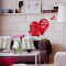 Sticker mural Coeur rouge 3D - miniature