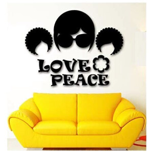 Sticker mural Peace and love 57x74 cm