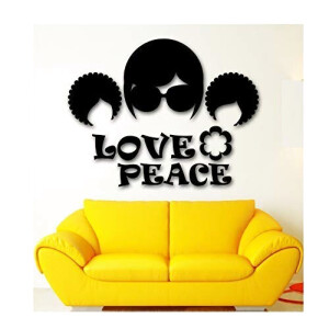 Sticker mural Peace and love 57x74 cm
