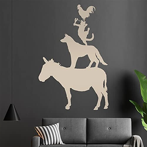 Sticker mural beige 181x120 cm