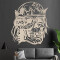 Sticker mural beige 137x120 cm - miniature